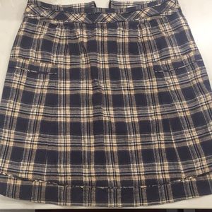 Anthropologie plaid skirt size 6